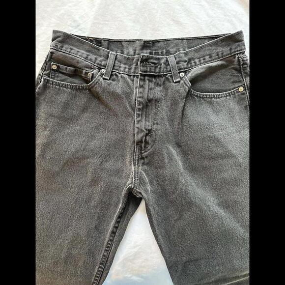 VTG Levis 505 Jeans Mens 35x32 Black Denim Regular Fit Straight Leg Mid Rise 90s - Picture 3 of 9